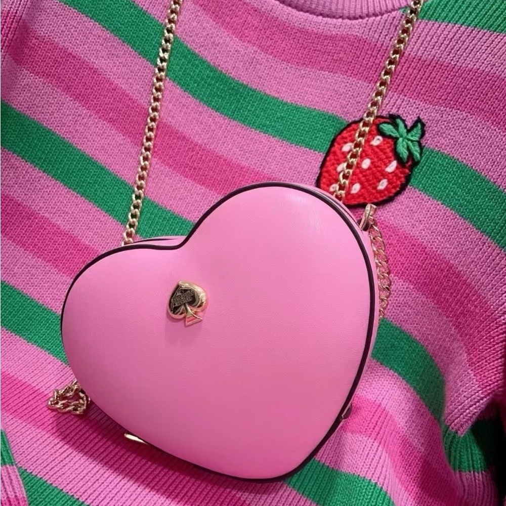 Kate Spade Novelty Love Shack 3D Mini Pink Heart 💖 Crossbody KK209 NWT